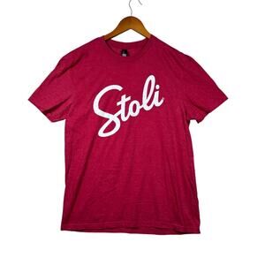 Men's Graphic Red Stoli Vodka Stolichnaya Russian Alcohol Frat T-Shirt M